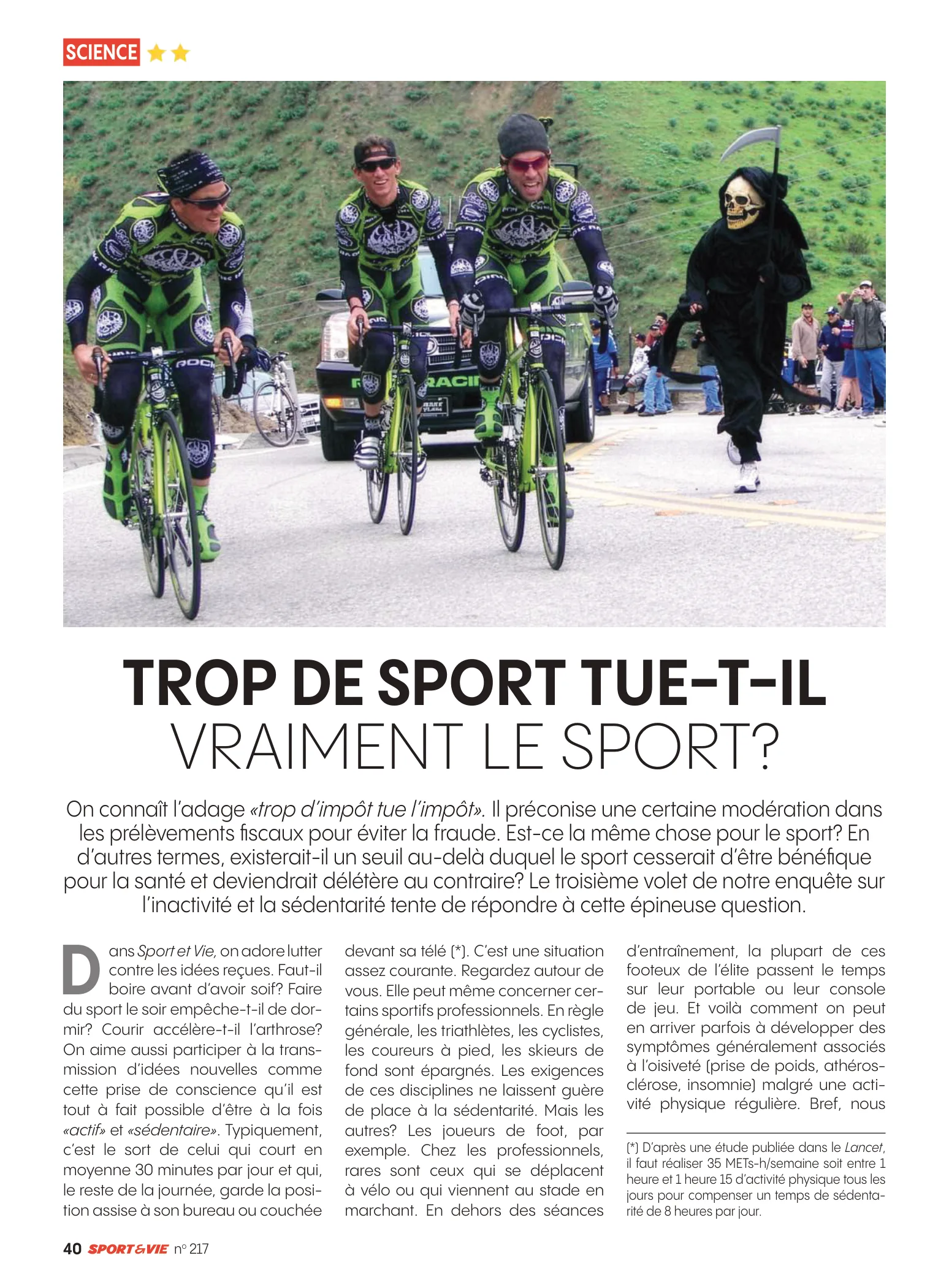 Aperçu de l’article « Trop de sport tue-t-il vraiment le sport ? »