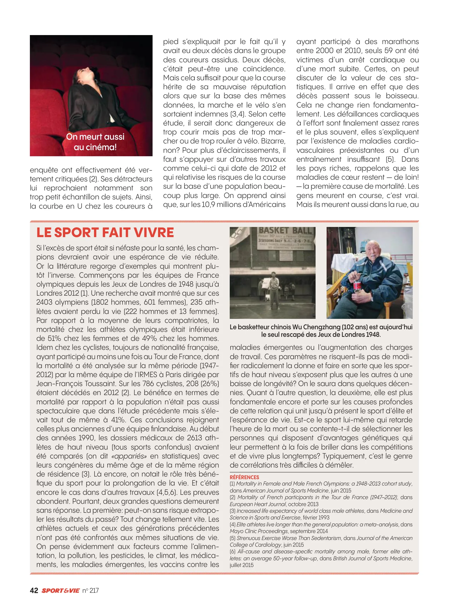 Page 42 de l'article « Trop de sport tue-t-il vraiment le sport ? »