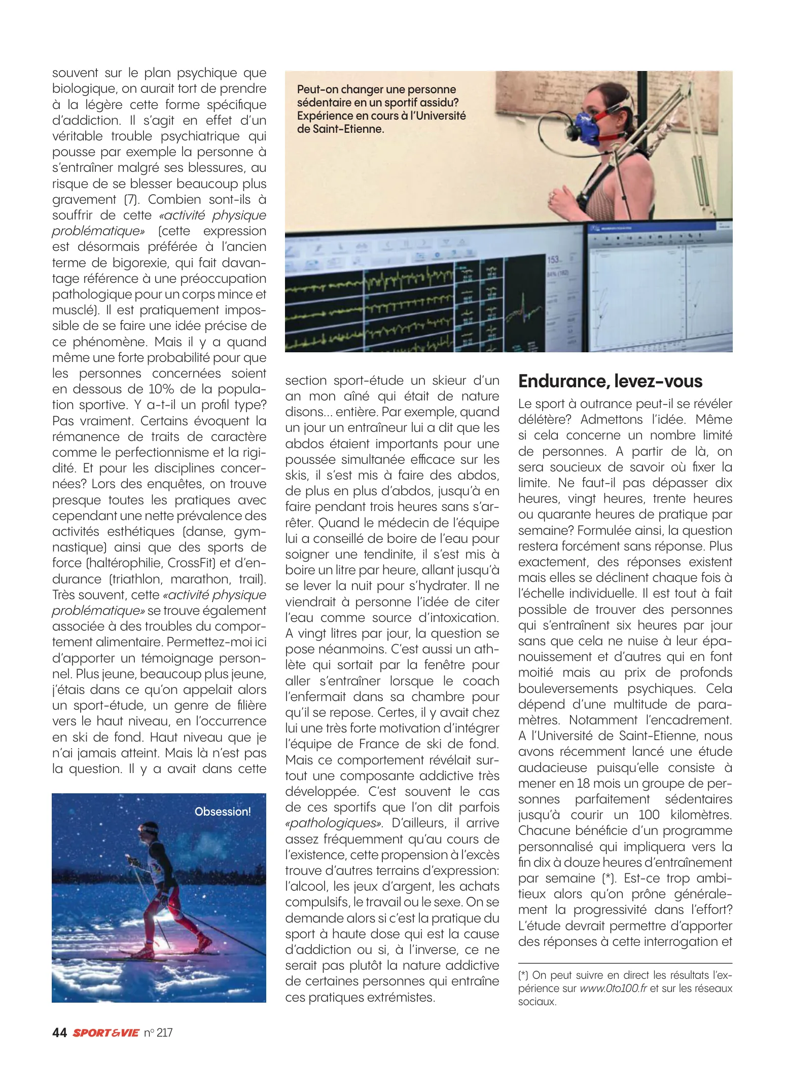 Page 44 de l'article « Trop de sport tue-t-il vraiment le sport ? »