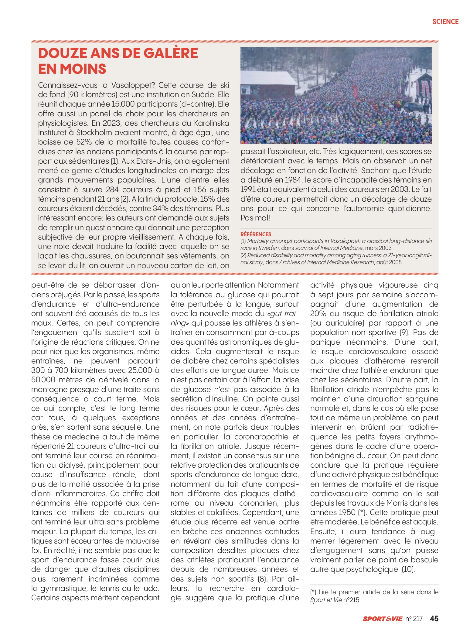 Page 45 de l'article « Trop de sport tue-t-il vraiment le sport ? »