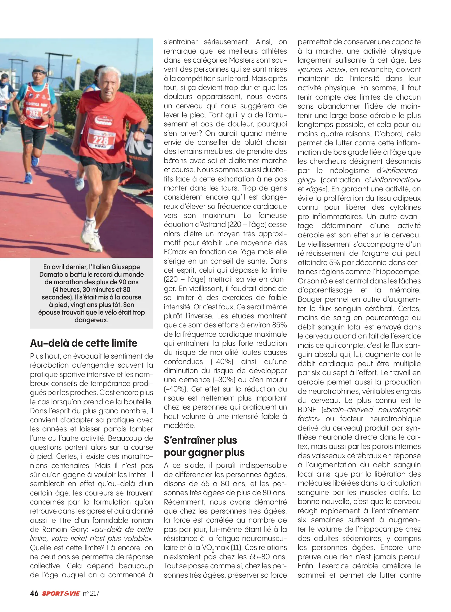 Page 46 de l'article « Trop de sport tue-t-il vraiment le sport ? »